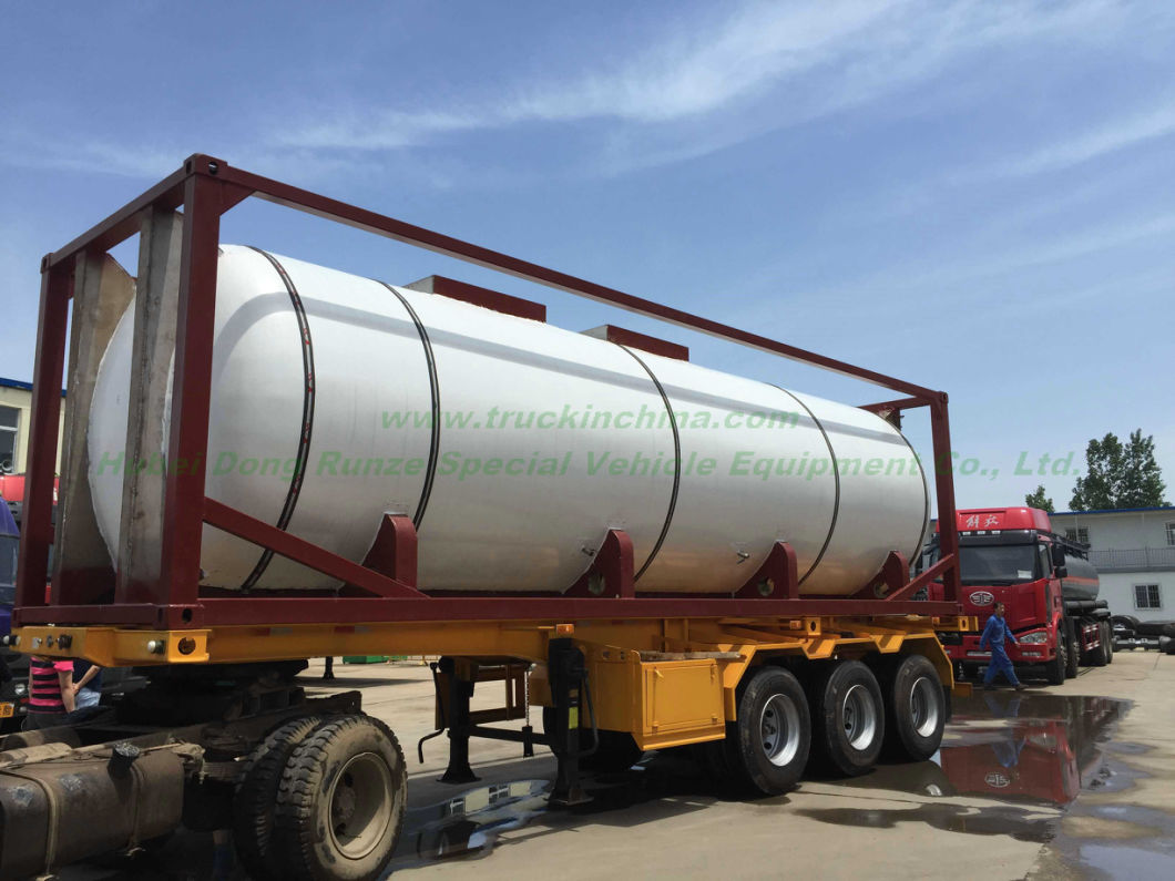 30FT T 4, T7 Syrup Tank Container for Food Products Stainless Steel Imo Equipped with Insulation Heating by Steam Test Pressure 0.4MPa (40bar)