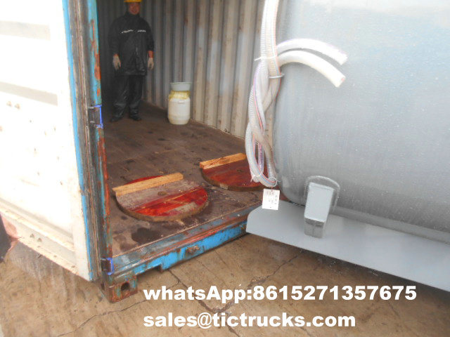 Sodium Hypochlorite Tank Carbon Steel Inner Lined 16mm LLDPE 25, 500L Round Shape for Truck Trailer Mounted Body Built