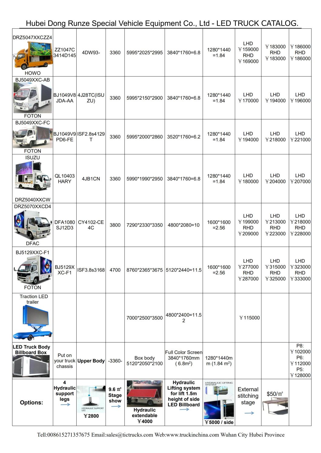Foton LED Advertisement Truck with LED Board (P4 P5 P6 Outdoor Mobile Advertising Truck Mobile LED Display Advertisement Truck Mobile Billboard Truck)