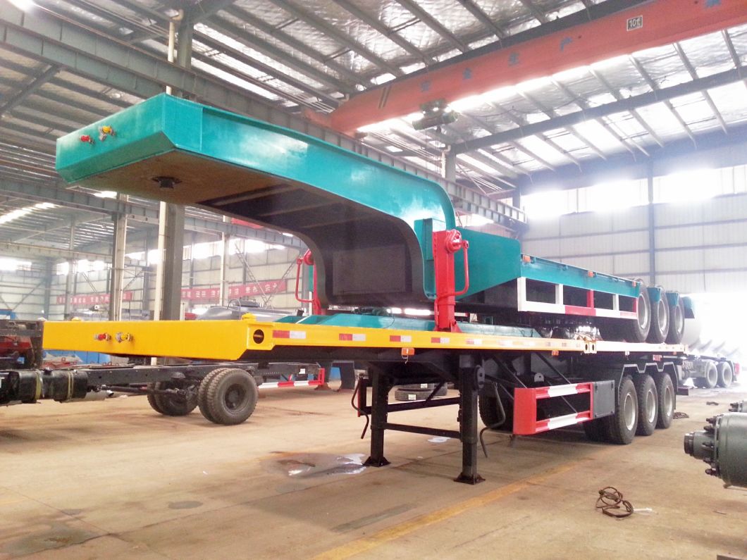 Flatbed Trailer for Cargo Transport Side Wall Removable or 40FT Container 45ton (Multi-Functions)
