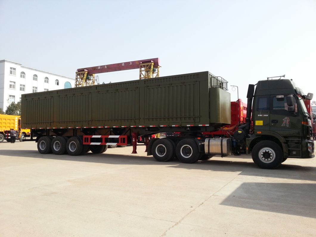 Heavy Duty 3 Axles Tipper Trailer 100ton Side Tipper