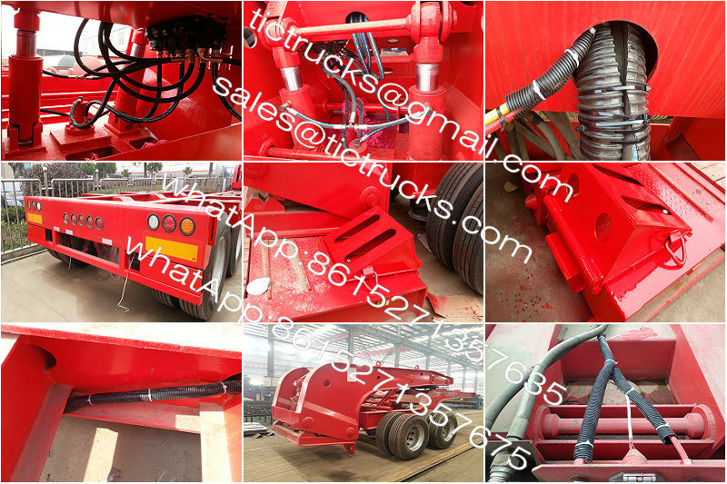 120 -150ton Hydraulic Detachable Gooseneck Lowbed Trailer 5 Axles Front Loading with Removable Dolly Trailer with - Removable Gooseneck for Heavy Oversize Load