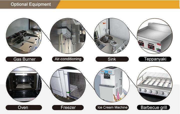 Mini Ice Cream Street Vending Truck Fast Customizing Stainless Steel Crepe Food Car