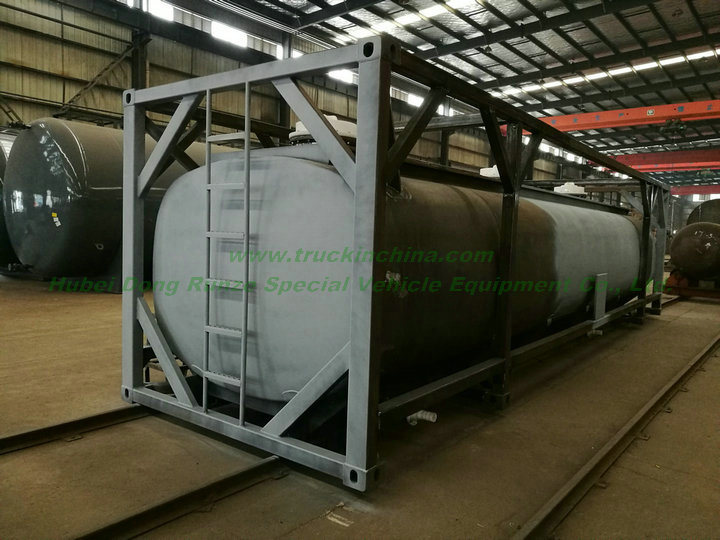 Custermizing Road ISO Tank Containers 40FT for Liquid Caustic Soda (Naoh Max 50%; Bleach Naocl 15% and Acid HCl 35%, 26000L-40, 000L