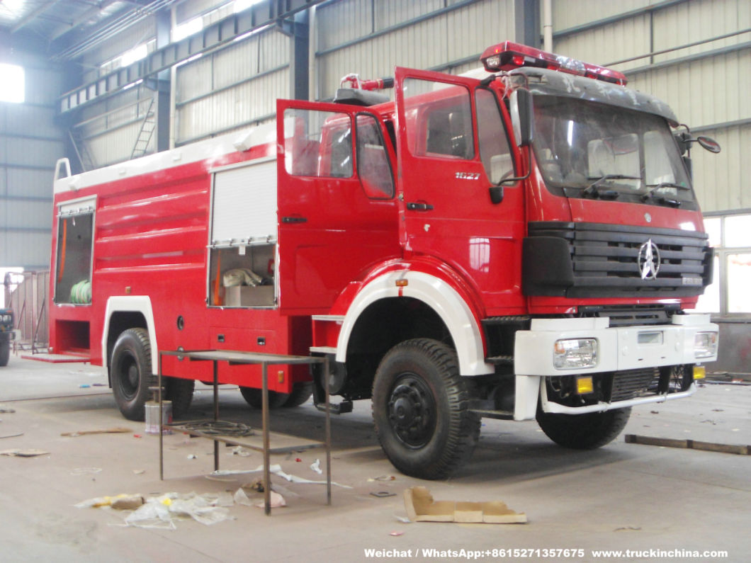 Double Cabin Beiben 4X4 Water Tanker Fire Truck for Sale (Fire Pumper, Fire Fighting Vehicle, Fire Tender)