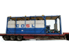 Skid 500 Bbl Frac Tank Steel Lined PE for Oilfield Chemical Contain (Skid With Motor Pump and Reactor Motor Stirring For Mxing HCl Hydrochloric Acid)
