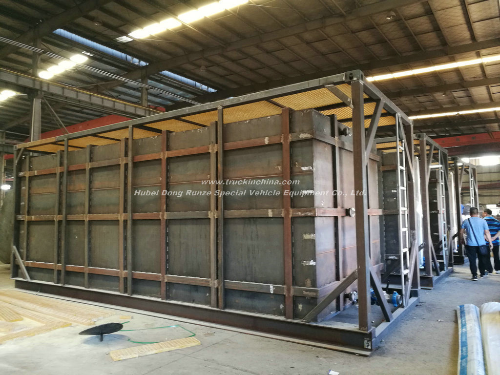 Skid 500 Bbl Frac Tank Steel Lined PE for Oilfield Chemical Contain (Skid With Motor Pump and Reactor Motor Stirring For Mxing HCl Hydrochloric Acid)