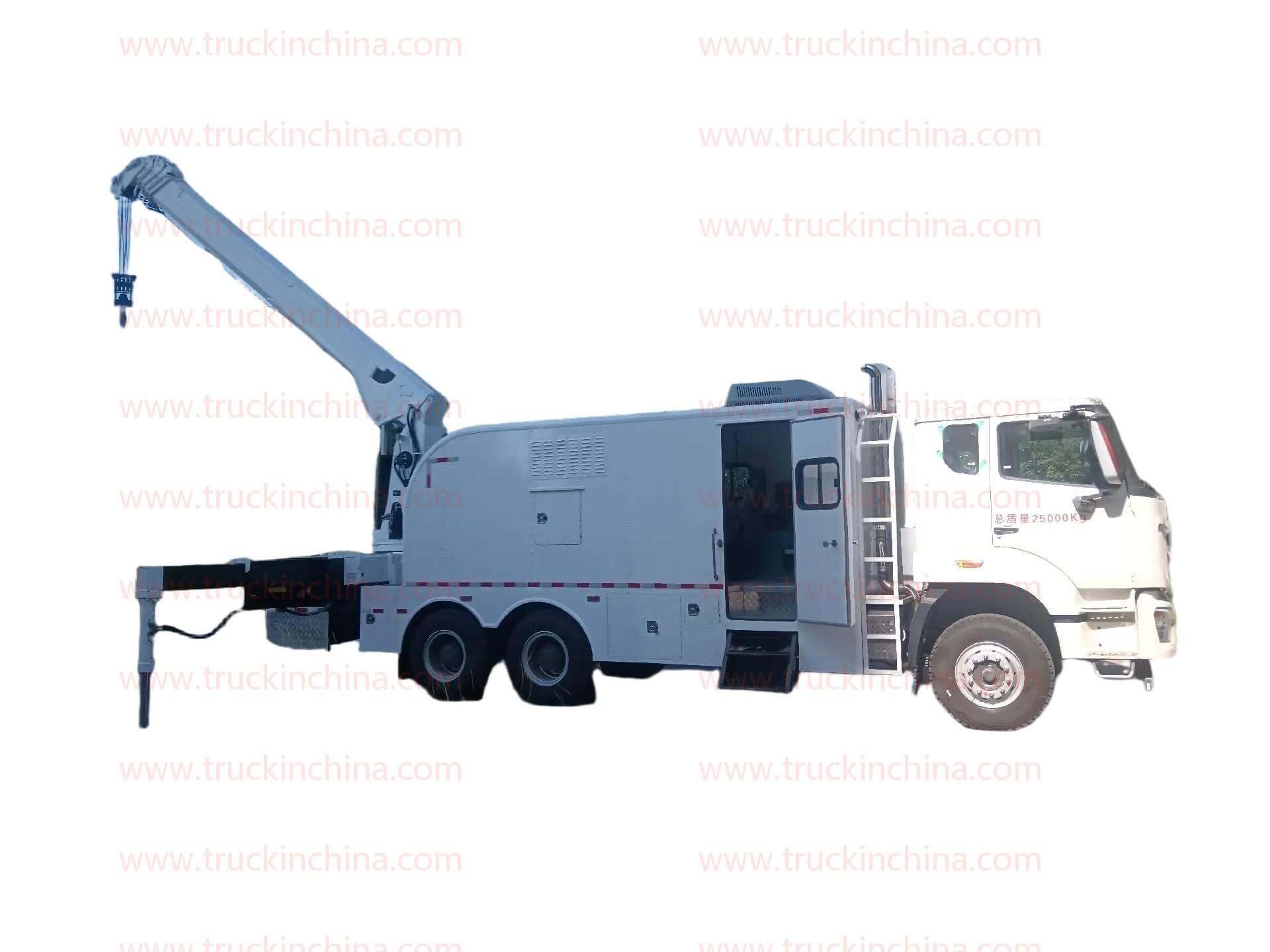 Oilfield Petroleum Multi-Functional Well Logging Truck Mounted 14T Crane Slickline Unit 7500m