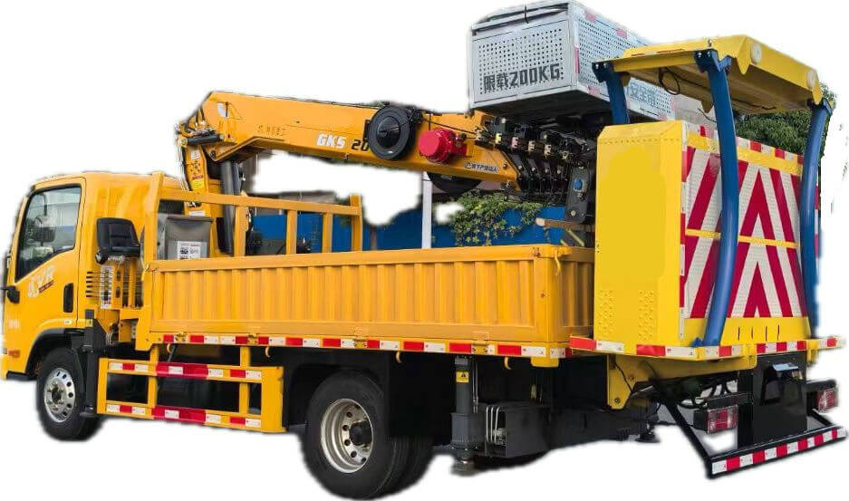 Multifunction 20m Aerial Work Platform Manlift Bucket Truck With TAM Attenuator Anti-Collision Unit