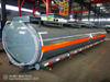 Elliptical PE Lined Hydrocyanic Acid Tank 15M3 For Tanker Lorry ( Truck Body SKD 7.4m 6x4 Chassis)