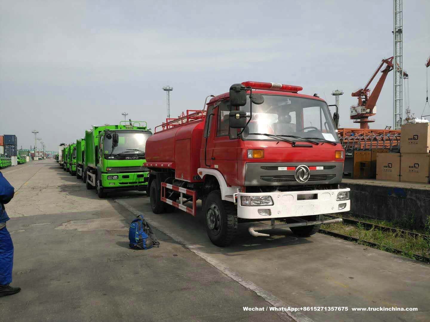 dongfeng water tanker fire trucks (14)