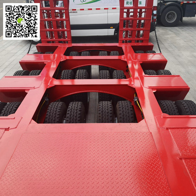 Customizing Excavator Transport Hydraulic Lowbed Lowboy 3 Line 6 Axles Low Bed Semi Trailer
