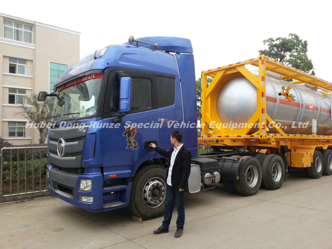 Phosphorous Acid Isotank Swap Stainless Steel Tank Body for Un1381 H3po4 Road Transport in 20feet Container Frame Locks