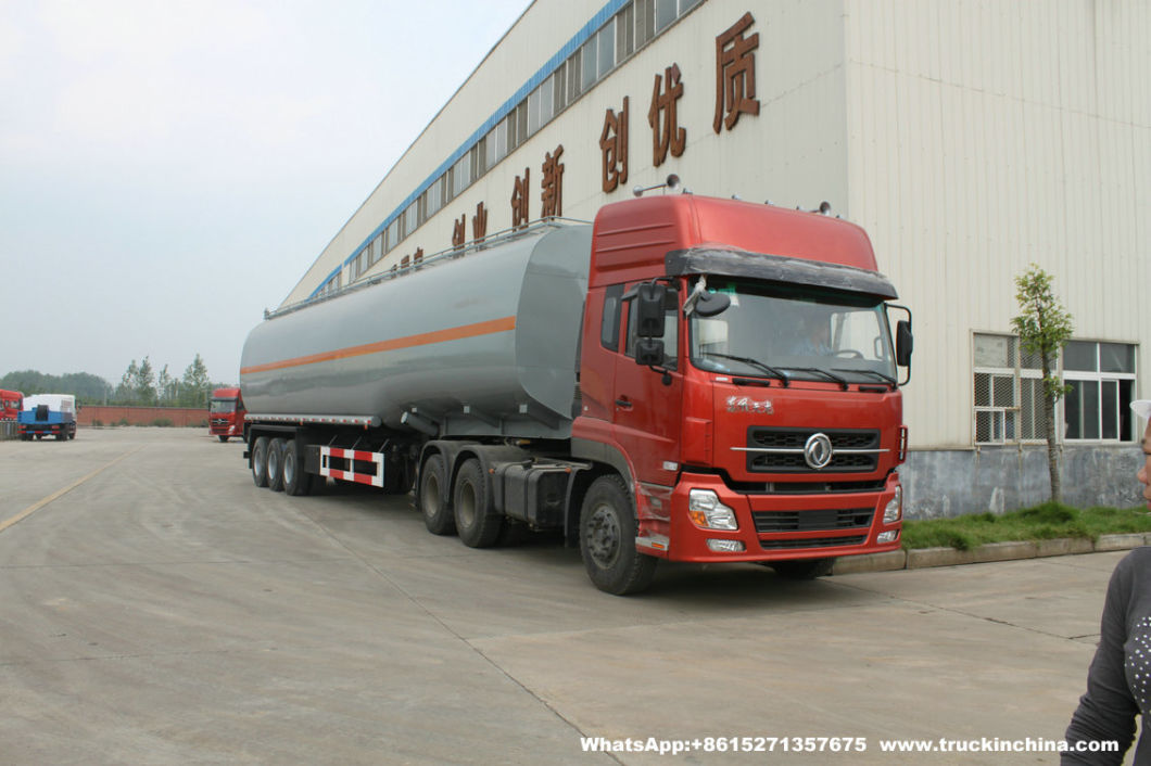 60t Tank Semi Trailer for Transport Fuel, Diesel, Oil with Heat Insulation (60000L -70000L Road Tanker)