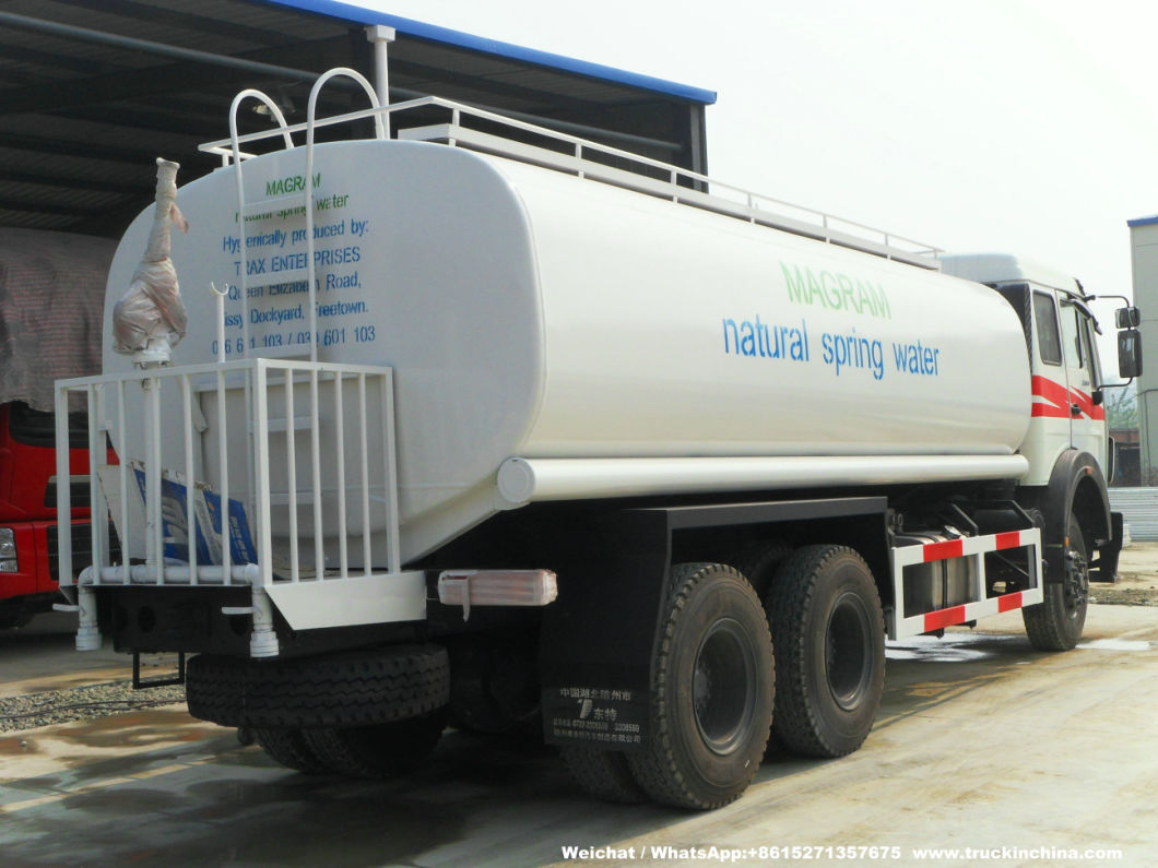 Beiben Truck Mounted Water Tank 20t-25t (Stainless Tank for Potable Water, Fresh Water, Produced Water, Spring Water with Water Bowser)