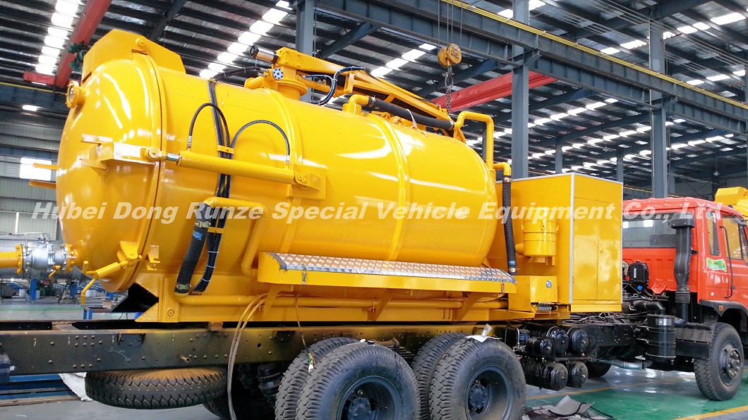 Combined Sewer Jetting Vacuum Tank Body Customized (3000L -16000L Combination Jet-VAC Units Combined Sewer Vehicles Body Build Tank)
