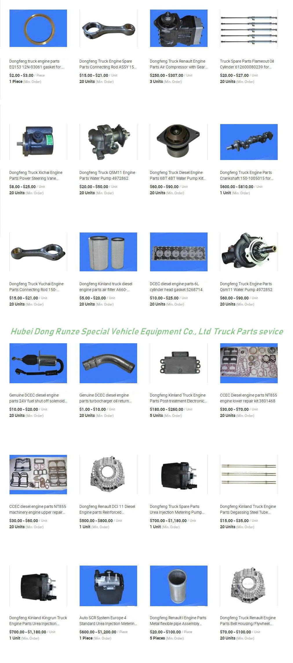 Dongfeng Kingrun Truck Engine Parts (Fan Coupling Assembly Piston Assembly)