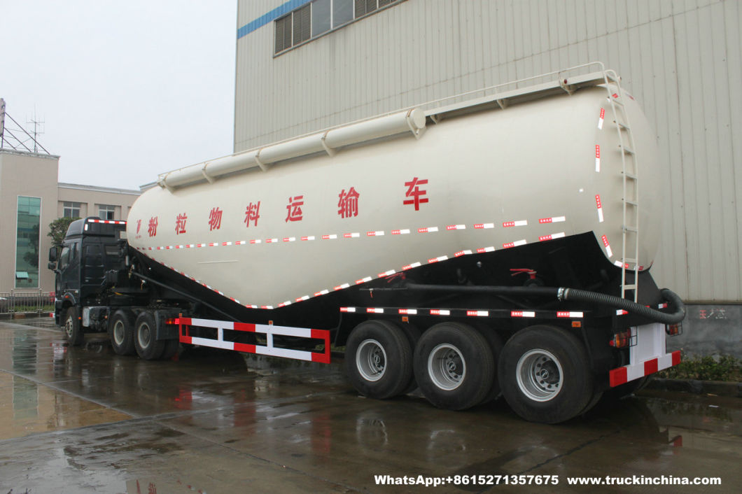 Customizing Heavy Duty 50t-70t Bulk Cement (Fly Ash, Flour, Powder Material) Transport Tanker Truck Semi Trailer