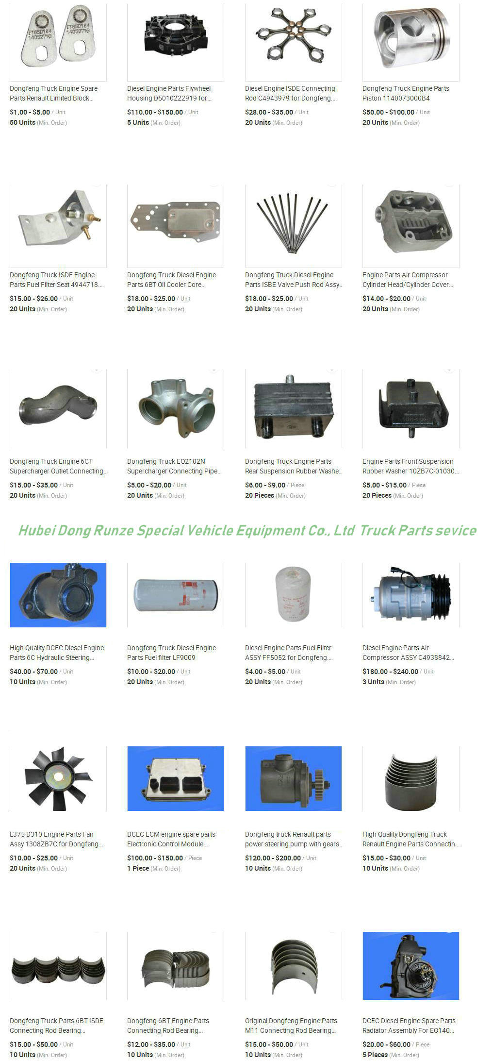 Dongfeng Truck Parts (Truck Engine Parts)