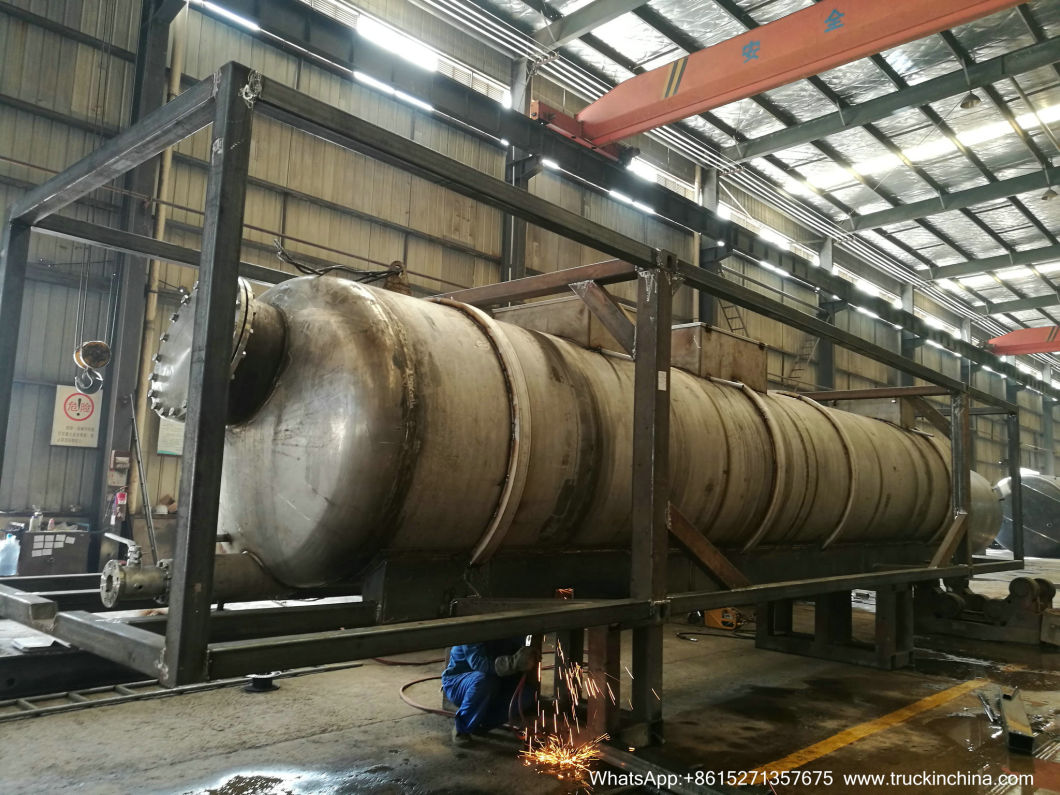 40FT Sulfur ISO Tank Container (Insulated Cladding Stainless Steel 316L Tank for Liquid Molten Sulfur Transport Storage)