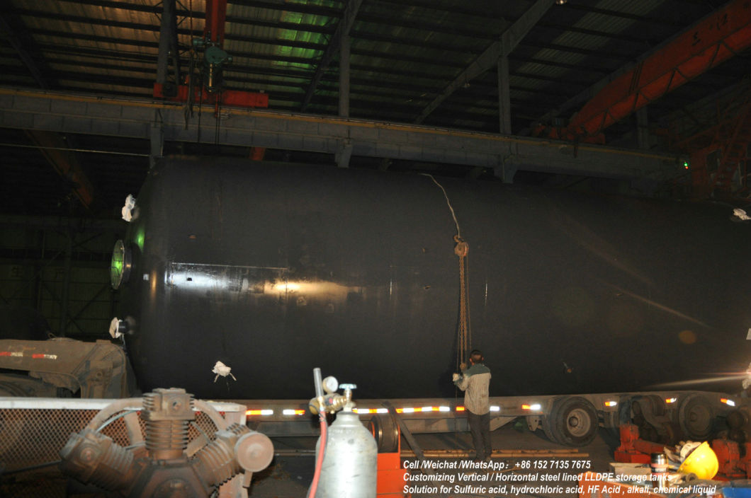 Vertical Steel Lined LLDPE Tank 3000gal -35000 Gallon Hydrochloric Acid Storage Tank 1kl-135kl