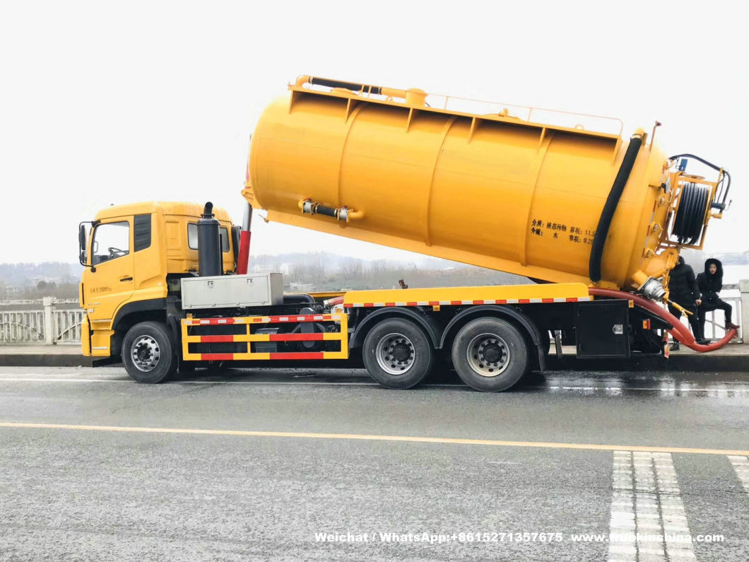Dfl Supersucker Combined Vacuum Jetting Tanker Trucks (9CBM Water tank and 11CBM Sewage tank Jet VAC Tanker)