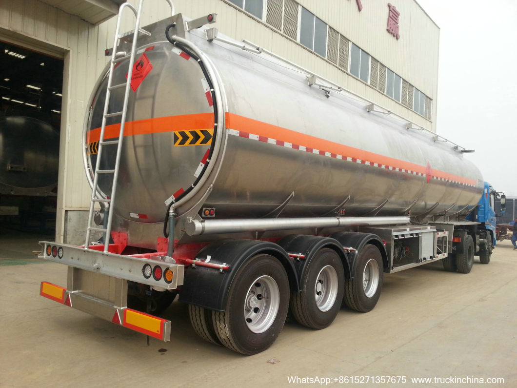 42000L Aluminum Alloy Fuel Tank Trailer (ALCOA 5083 BPW Air Ride Spring 3 Axles Front Axle Liftable with ECO ADR Compatible Tankers)