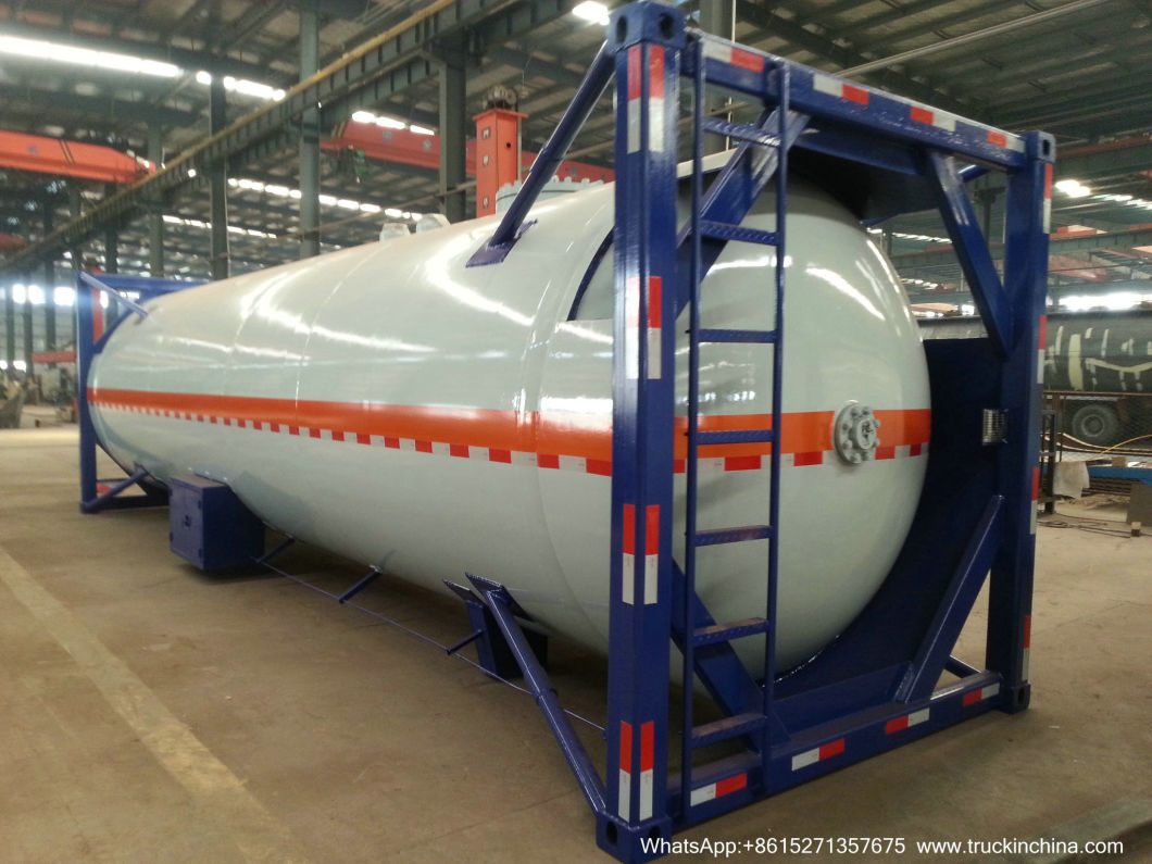 ISO LPG Propane Gas Tank Container 30FT (30000L Pressure Vessel Liquid Sulfur Dioxide, Lquid Gas, Isobutane, Dimethyl Ether 15-20T)