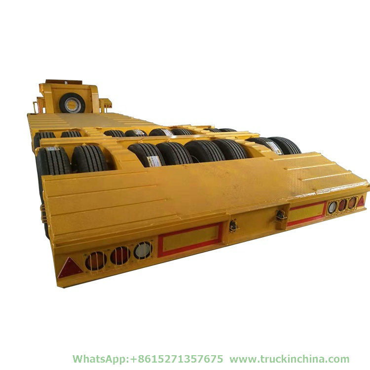 Customizing 60t Lowboy 3 Axles Air Suspension Plateform Semi Trailer&Nbsp;