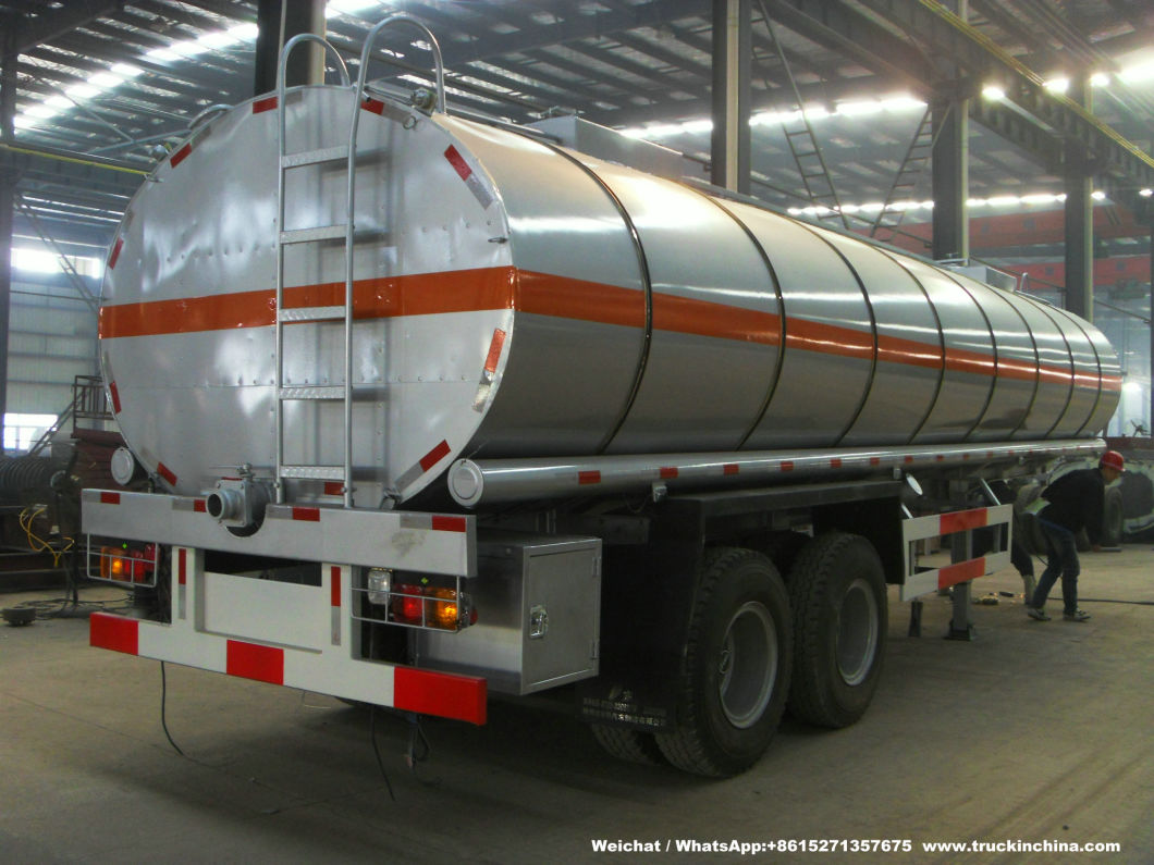 30t -38t Stainless Tanker Trailer Insulated Steam Heating System for Transport Hot Liquid Coal Tar Oil, Crude Oil, Waxs Chemcial