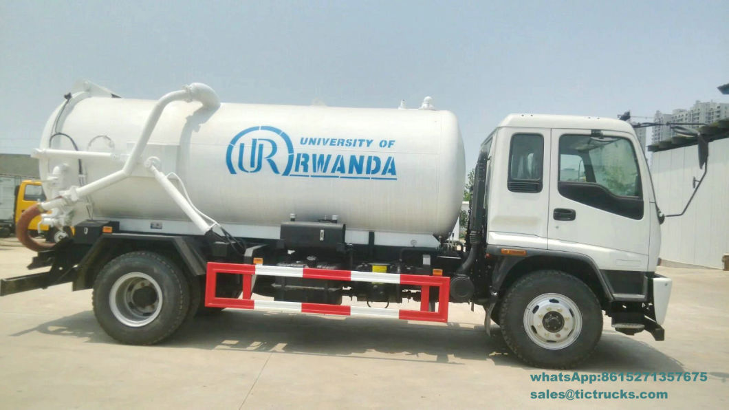 I-S-U-Z-U Vacuum Truck Cesspit Emptier -10000 Liters (Septic Tank) Rwanda