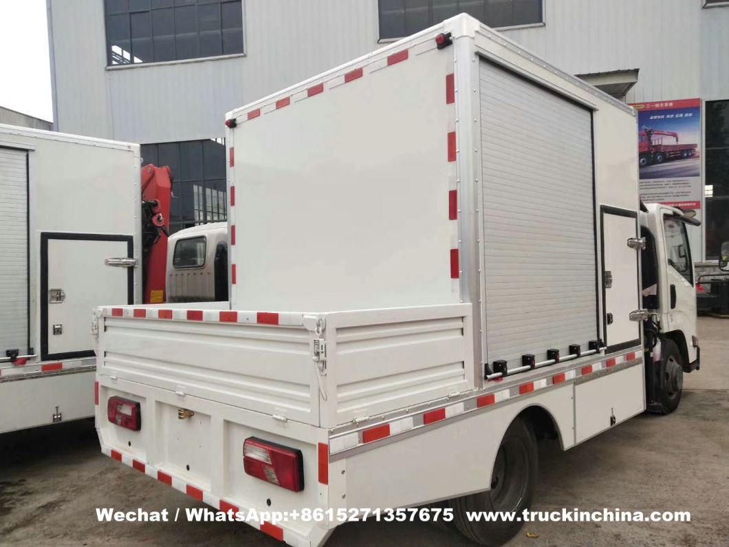 Customized Jmc Rescue Vehicle Workshop Truck with Sany Palfinger Spk6500 Crane 3.3 Ton