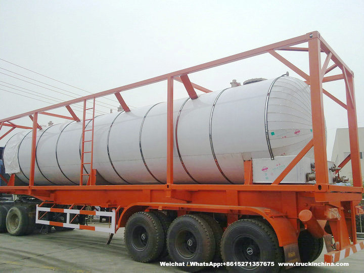 Customising 40FT Stainless Steel Tank Container with Insulation Steam Heating for Phosphorus Chemeical Liquid Transport