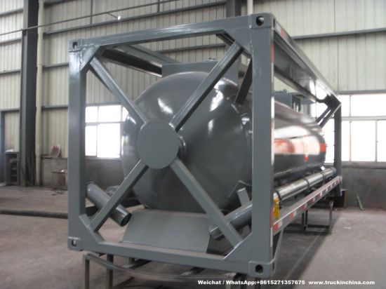 Reagent Sulfuric Acid 20FT ISO Tank Container 17500L (H2SO4, FeCL3 Ferric Chloride, Cupric Sulphate Reagent, PAC Steel Lined PE Tank)