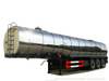 Customzing 40t -60t Heat Insulated Stainless Steel Tanks Trailer (Stainless Aluminium Alloy Tanker Truck For Hot Waxs Chemical Liquids)