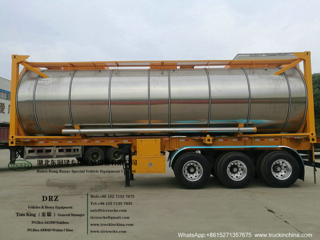 Phosphoric Acid Tank Container Swap Tank Insulated with Stainless Steel Steam Heating Pipe (Road Transport by 30FT ISO Container Trailers)