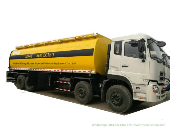Dongfeng Chemical Acid Liquid Trucks 28t HCl Acid Tanker 12 Wheels (For Chemical Acid Liquid, Drink Water, Carbon Steel Lined PE Tank with Acid Chemical Pump)