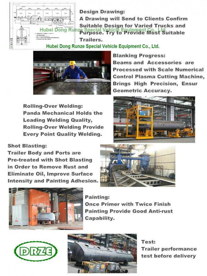 SS304 or 316L Tank Body Stainless Tanker Trailer for Acid, Chemicals, Edible Oil, Liquid Food, Milk, Alcohol 8000USG -15000USG