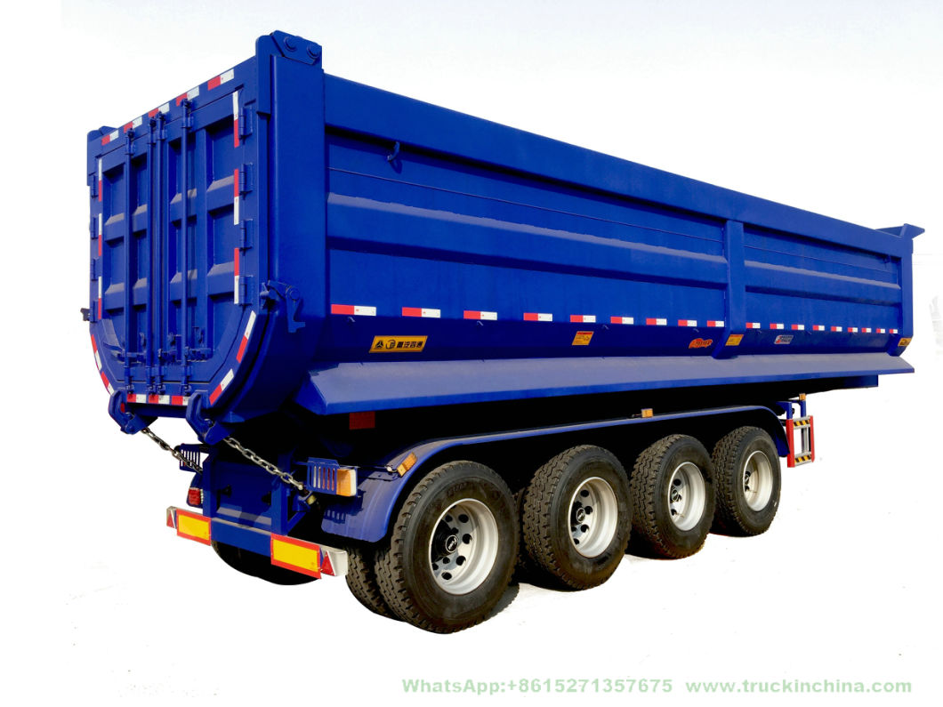 4 Axle 45 Cubic Meters Clinker and Gravel Tipper Trailer 60t~90t for Africa