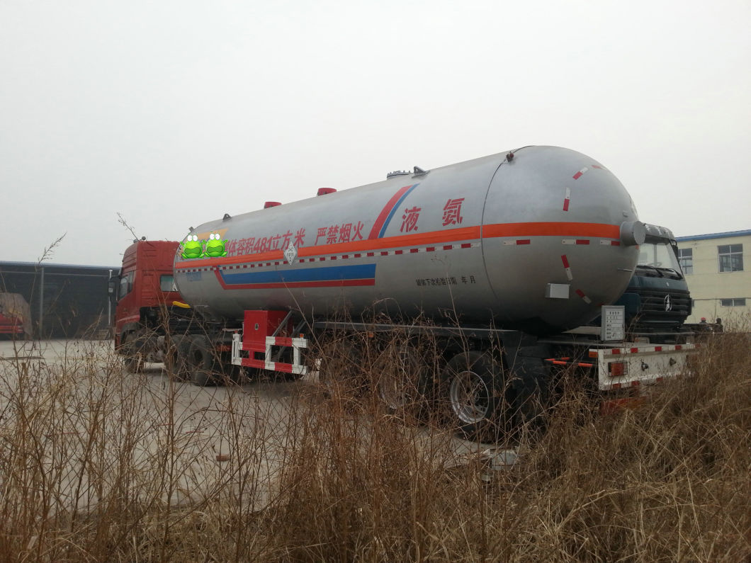 Liquid Ammonia Road Tanker 3 Axles Semi Trailer 48cbm Liquid Nh3