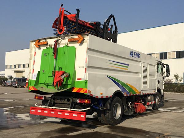 HOWO A7 Outdoor Road Sweeper Truck 8cbm Garbage 2 Cbm Water Stainless Steel 4X2 -Rhd. LHD 5