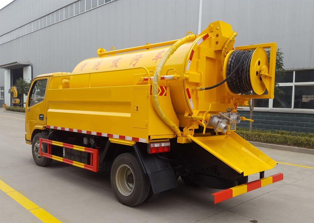 Combined Sewer Vacuum Jetting Truck 6m3 Tanker LHD or Rhd