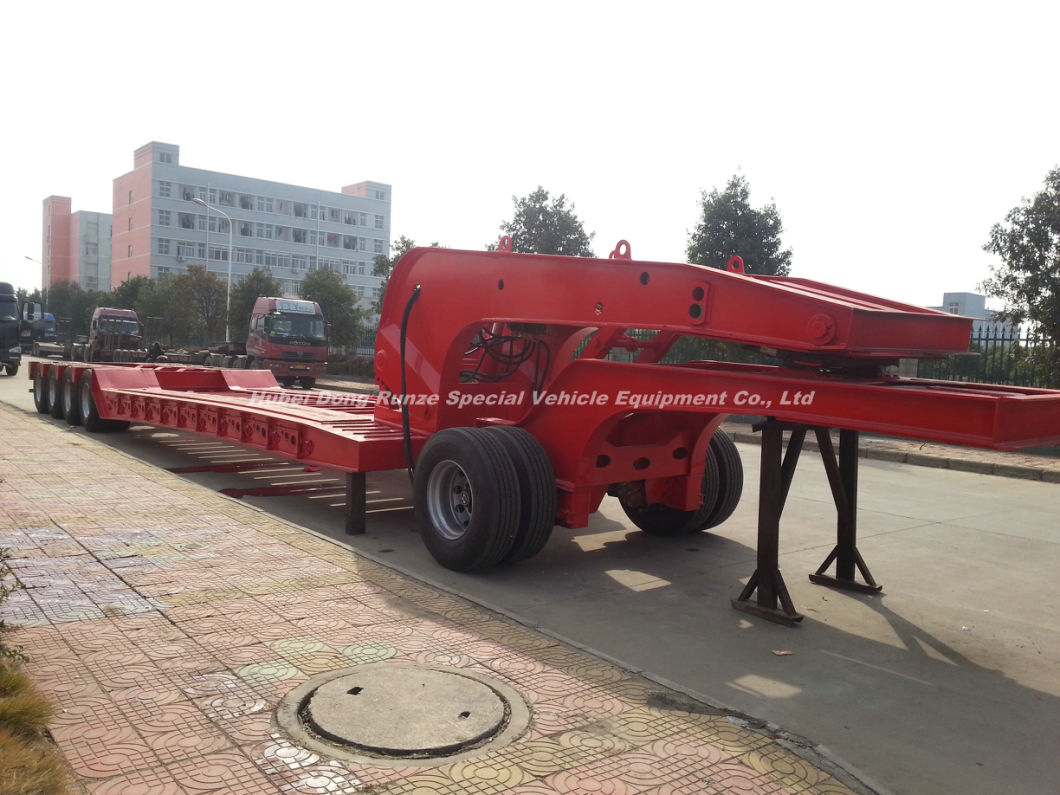 200ton Hydraulic Detachable Gooseneck Lowbed Trailer 6 Axles Front Loading with Removable Dolly Trailer with Detachable Gooseneck