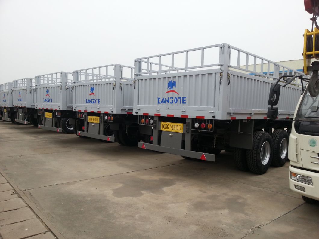Flatbed Trailer for Cargo Transport Side Wall Removable or 40FT Container 45ton (Multi-Functions)
