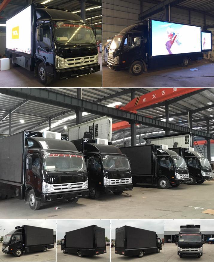 P6 Outdoor Mobile LED Billboard Truck Forland (Vehicle Mounted LED Screen) for Advertising P8. P10 Full Color Screen, 4800X2080mm