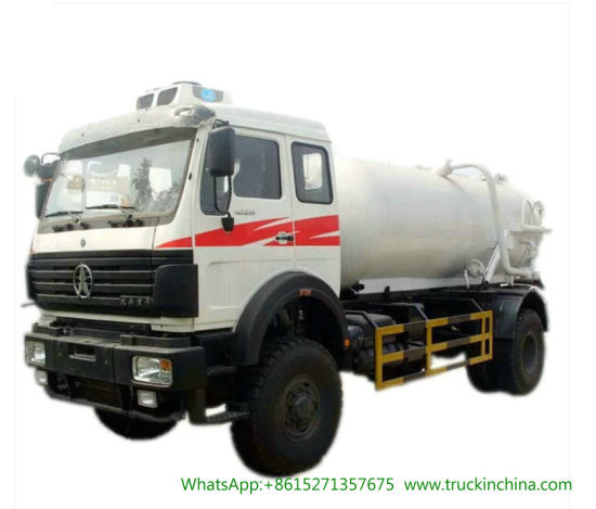 Beiben 4X4 off Road Vacuum Tanker Truck Sewage Pump Tanker