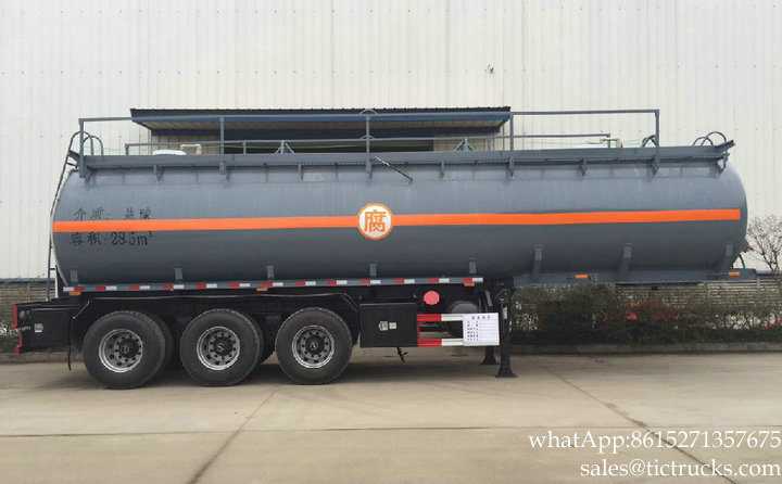 Hydrochloride Acid Tank Trailer 30t Solusion Hydrogen Chlorate, Sodium Hydroxide, Acrylic, Acetic Acid, Glacial Acetic Acid, Hydrogen Peroxide, Propionic Acid,