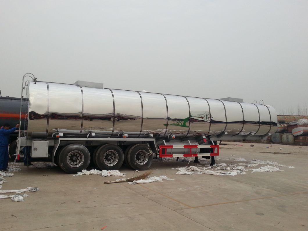 Drz Ammonium Nitrate Emulsion Tank Semi Trailer Insulated Cladding Stainless Steel Shell 27.3cbm Un2426