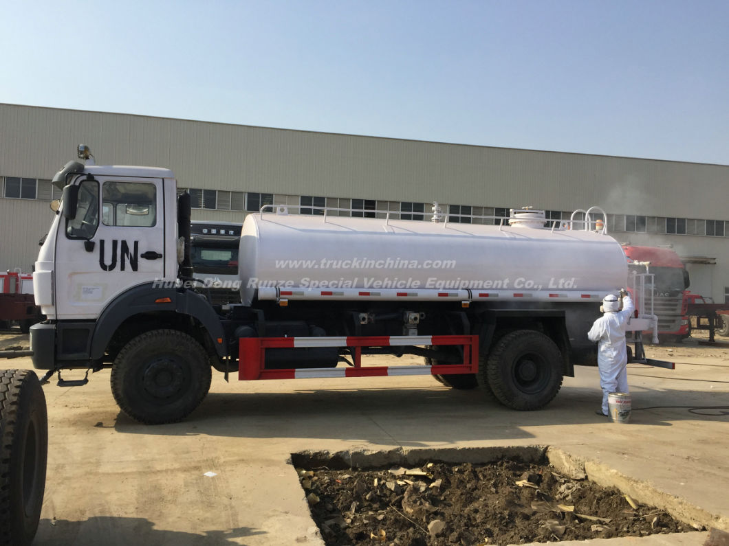 Beiben Truck 1629 Water Bowser Offroad Military 4X4 -4X2 Good for Rought Road Transport Drinking Water Steel Tank Inner Lined Plastic