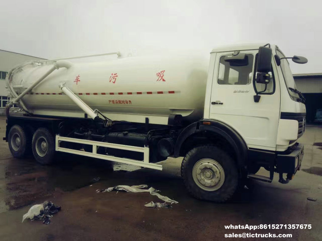 Beiben Septic Vacuum Tank Truck Offroad 18000L Sewage Sludge Tank Body Truck Mounted
